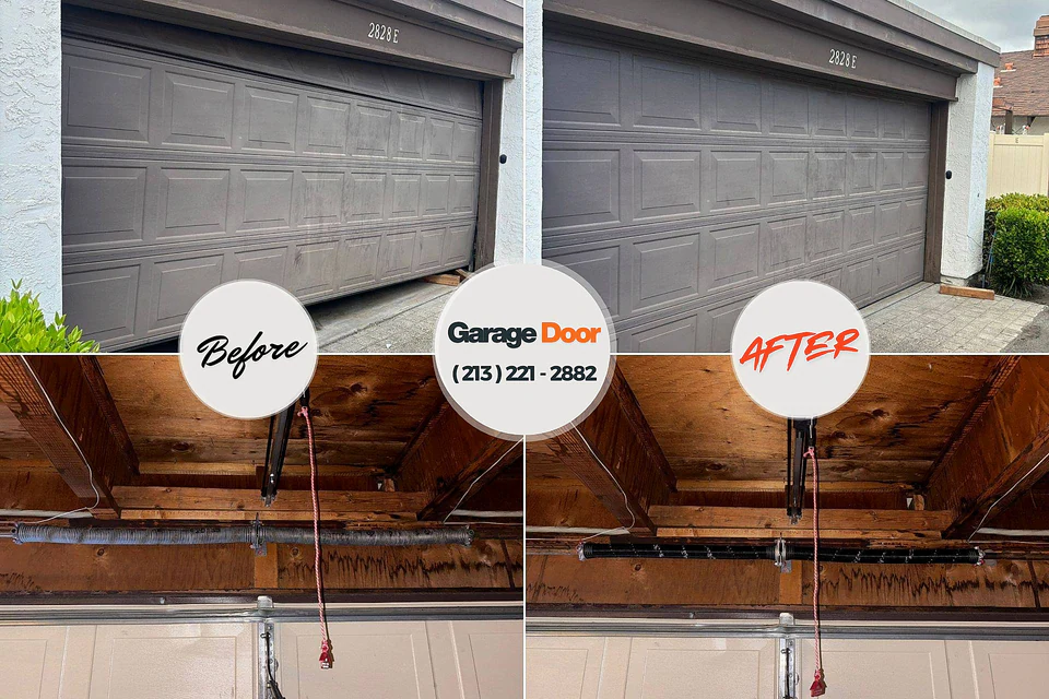 Before and after: garage door company Lincolnwood, IL